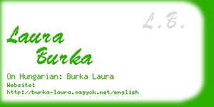 laura burka business card